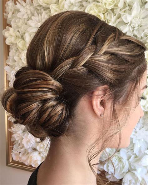 bridesmaid hair updo with braid