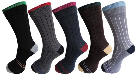 Buy RC. ROYAL CLASS Men's Cotton Calf Length Ribbed Formal Socks ...