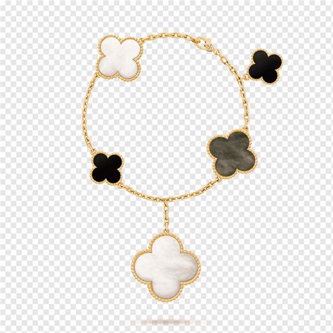 Earring Van Cleef & Arpels Bracelet Onyx Necklace, Van cleef, gold ...