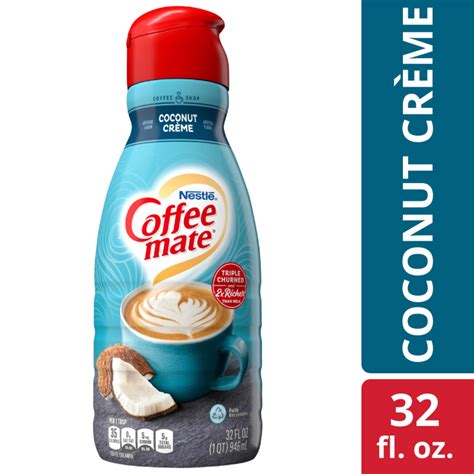 Nestle Coffee mate Coconut Creme Liquid Coffee Creamer, 32 fl oz ...