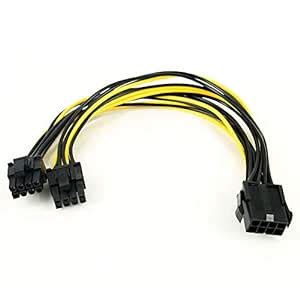 Zeffcon - 8pin CPU to Graphics Video Card Double PCI-E 8Pin (6Pin+2Pin ...