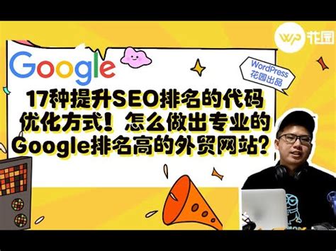 【SEO视频教程】17种提升SEO排名的代码优化方式！怎么做出专业的Google排名高的外贸网站？