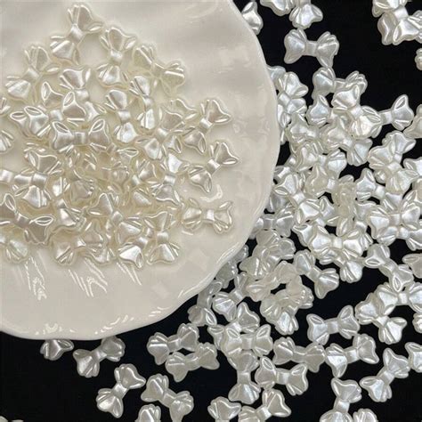100pcs Acrylic Bow Beads Can Be Used To Make Bracelets, Necklaces ...