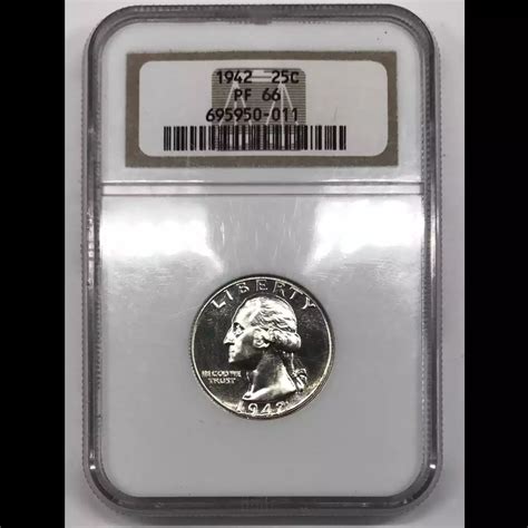 1942 Silver Washington Quarter NGC PF-66 - Old Pueblo Coin