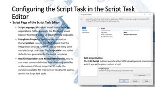 Image result for Visual Studio Script Task Editor
