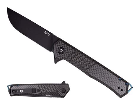 Tekto F1 Alpha Linerlock Carbon Fiber Knife CF/Blue - F1R_CFBK_D2BK1_A2 – Carbon Fiber Gear