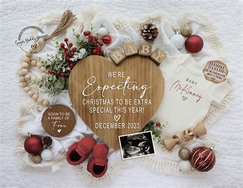 Christmas Pregnancy Announcement: Editable Social Media Template ...