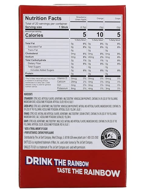Buy Skittles Singles to Go Drink Mix Packets | 2 Pack - 40 Total Water ...