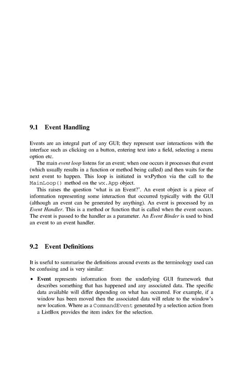 Advanced Python - 9 Event Handling Events are an integral part of any ...