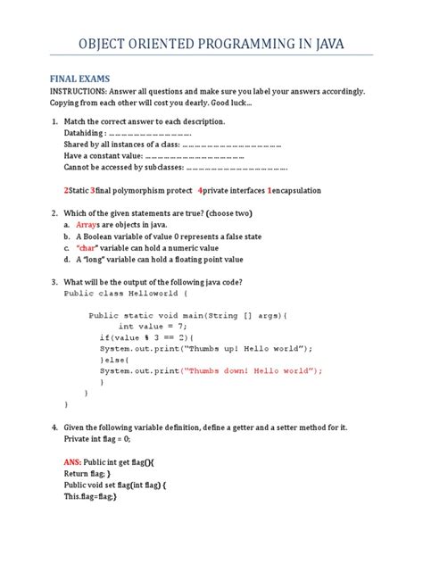 How to Prepare for Object-Oriented Program Using Java Exams 的图像结果