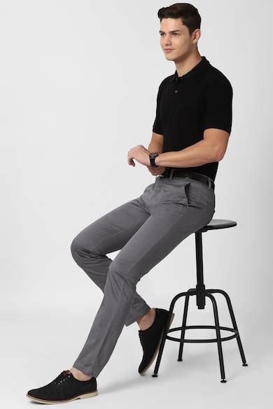 Buy Men Black Solid Polo Neck Collar T-shirt Online - 691091 | Peter ...