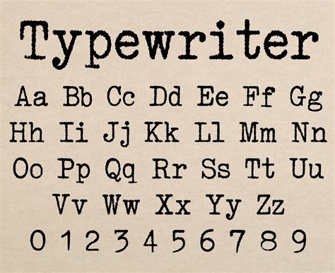 Typewriter Font Type Font American Typewriter Font Old Typewriter Font ...