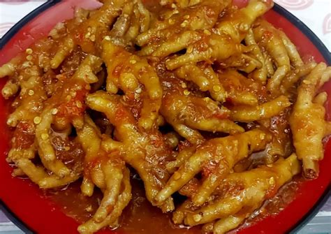 ceker pedas resep