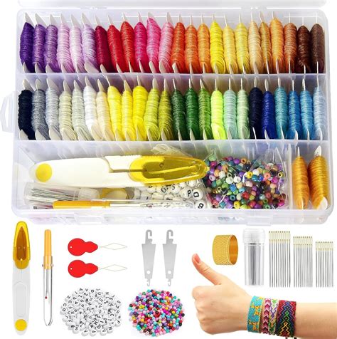Amazon.com: 400+Pcs Friendship Bracelet String Kit String Bracelet ...