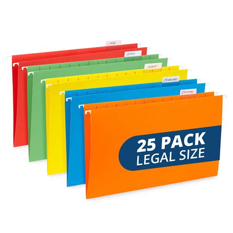 Snapklik.com : Blue Summit Legal Size Hanging File Folders, Legal Size ...
