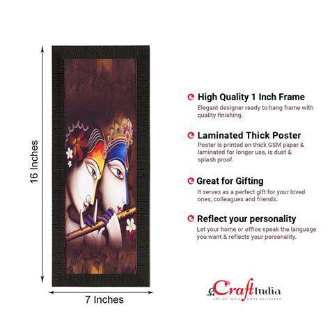 Musical Radha Krishna Satin Matt Texture UV Art Painting - eCraftIndia ...
