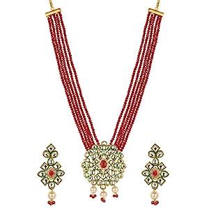 Buy WUJO necklace set for women, necklace for women traditional, pearl ...