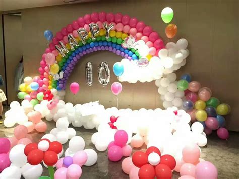 18岁生日气球布置彩虹主题派对系列_搜狐汽车_搜狐网