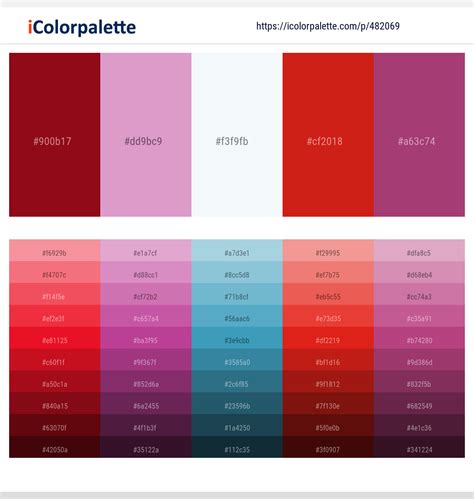 Monarch – Light Orchid – Black Squeeze – Thunderbird – Rouge Color scheme | iColorpalette