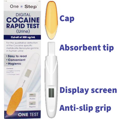 One Step: Digital Cocaine Urine Drug Testing Kit | Clear Yes/No Result | 300ng/mL Cut-Off | Home ...