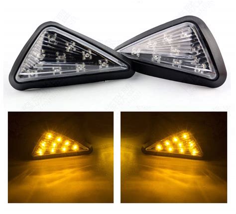 MIKANIX Universal Smoke Triangle Flush Mount LED Turn Signals Blinker ...
