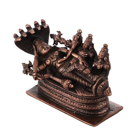 Pure Copper Ananta Padmanabha Swamy Idol 3 inch – Budhshiv.com