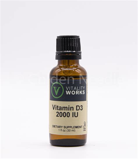Vitamin D3 (2000 IU) > Vitamins & Minerals > Golden Needle Acupuncture, Herbal & Medical Supply