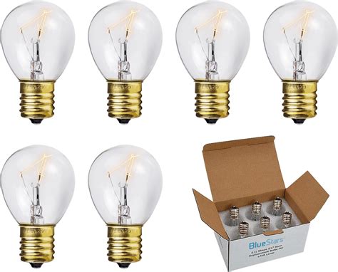 Lava Lamp Bulb, 6 Pack 25 Watt Lava Lamp Light Bulb, S11 E17 Base 120 ...