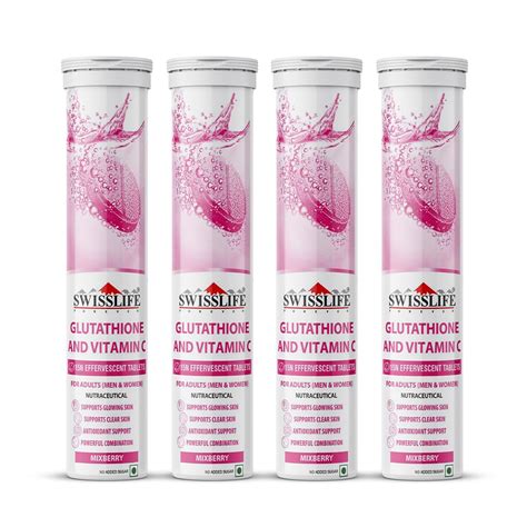 SWISSLIFE FOREVER Glutathione & Vitamin C (15 Effervescent Tablets ...
