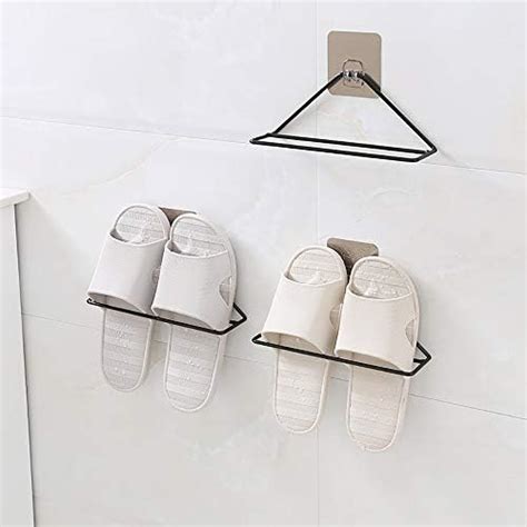 ELECTROPRIME Wrought Iron Shoe Rack Wall-Mounted Triangle for Home ...