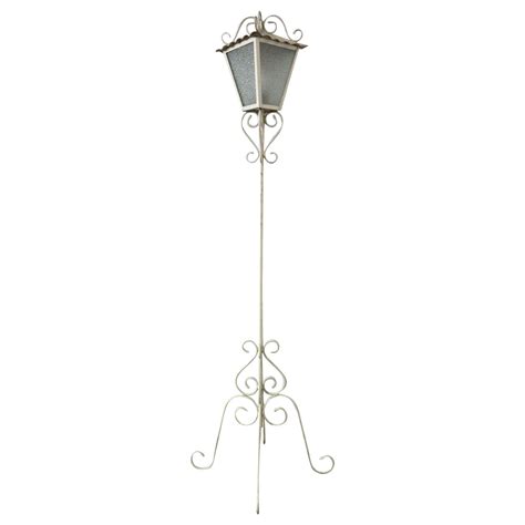 Antique Country French Wrought Iron Oil Lantern Floor Lamp at 1stDibs ...