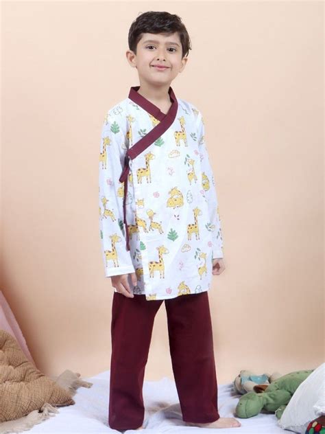 Buy Ivory Printed Cotton Nightwear - Set of 2 | KK761/KAL10JUN | The loom
