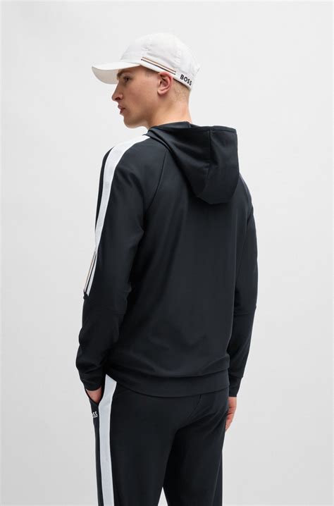 BOSS - BOSS x MATTEO BERRETTINI Regular-fit zip-up hoodie with ...