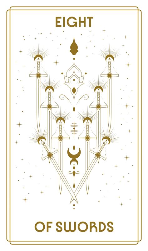 Eight of Swords Tarot Card Meaning and Keywords