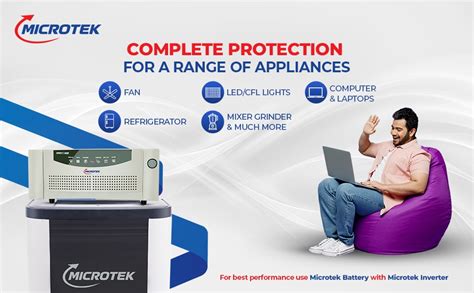 Microtek Super Power 1100 Pure Sinewave 950VA/12V Inverter, Support 1 ...