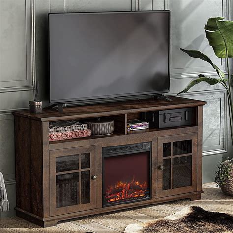 Buy TV Stand up to 65 Inches, Modern Double Barn Door Farmhouse Wood ...
