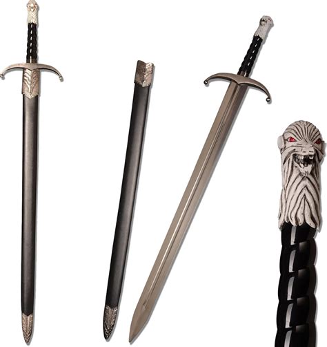 Amazon.com: AME-COSMOAFLAIR Jon Snow Sword of House Stark Metal ...