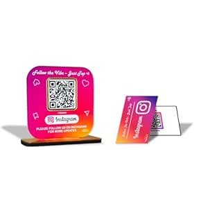 Tapify Mini Combo – Instagram Standee + Card | Fixed Design | Custom QR ...