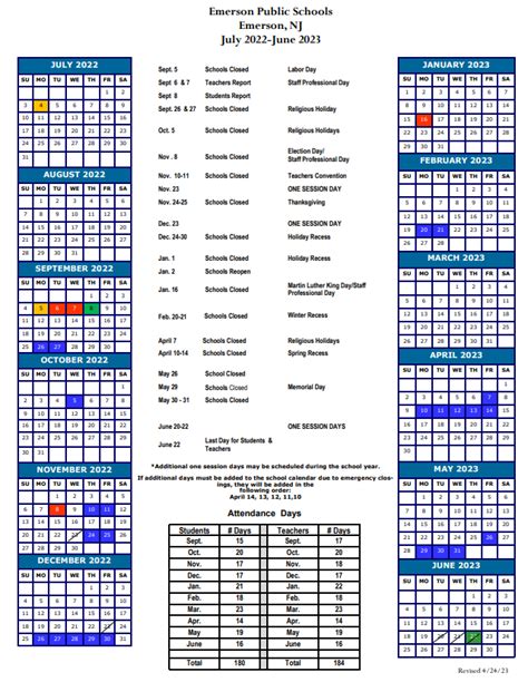 Academic Calendar 2022-2023