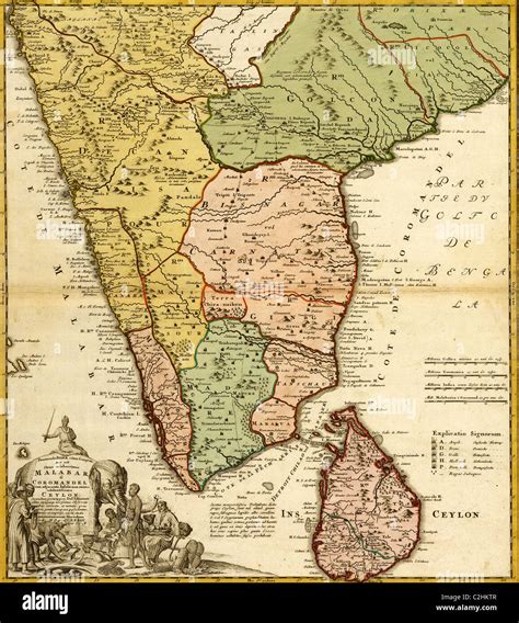 India, Ceylon & The Malabar Coast Stock Photo - Alamy
