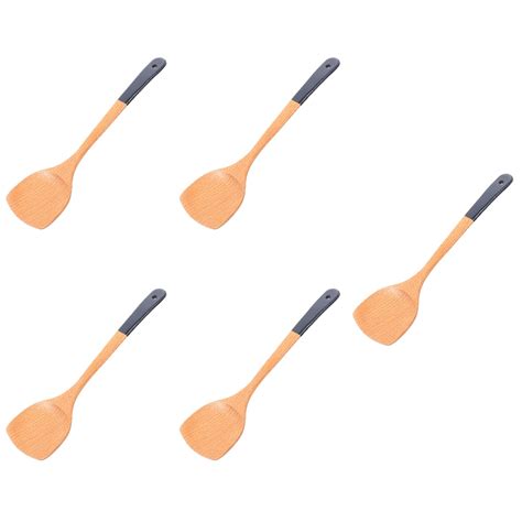 5 Count Beech Cooking Spatula Wooden Cooking Utensils Wooden Cooking Spatula Kitchen Tools ...