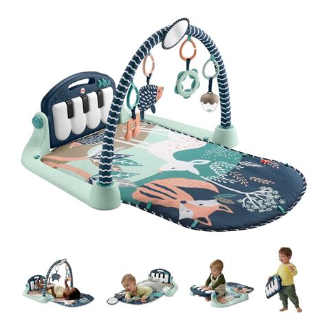 Amazon.com : Fisher-Price Baby Playmat Kick & Play Piano Gym with ...
