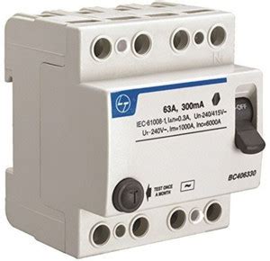 L&T Earth Leakage Sensitivity BC406310 MCB Price in India - Buy L&T ...