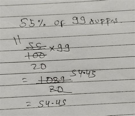 55% of how many rupee is 99? - Brainly.in