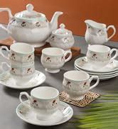 Buy Clay Craft Bone China Liza Mw Coffee Mug Set, 150Ml, Multicolor, 6 ...