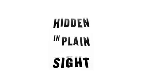 Hidden in Plain Sight - FBC Midlothian