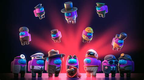 Among Us Space Night Art Wallpaper, HD Games 4K Wallpapers, Images and ...