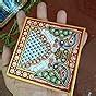 Handicrafts Paradise (4 x 4 inch, Set of 4Pc) Marble Chowki ...