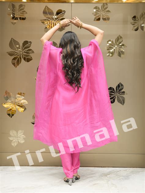 Noor Sheer Organza Kaftan Set – Tirumala Designers