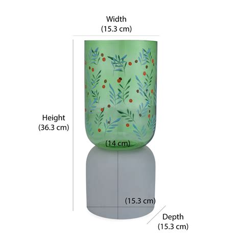 Buy Hand-Painted Dual Arch Leaf Design Small Glass Vase Online ...